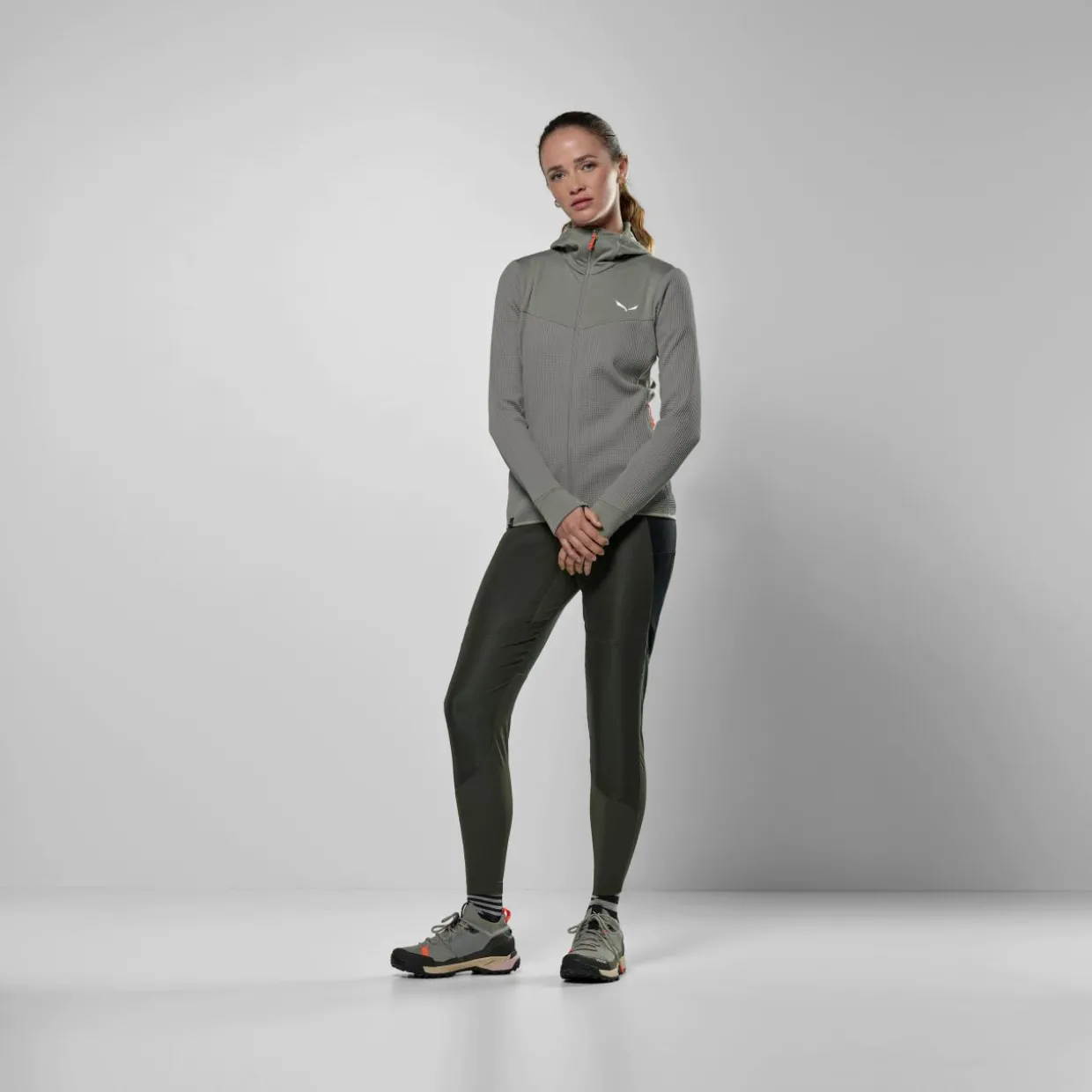Puez Waffle Hybrid Polarlite Kapuzenjacke Damen
