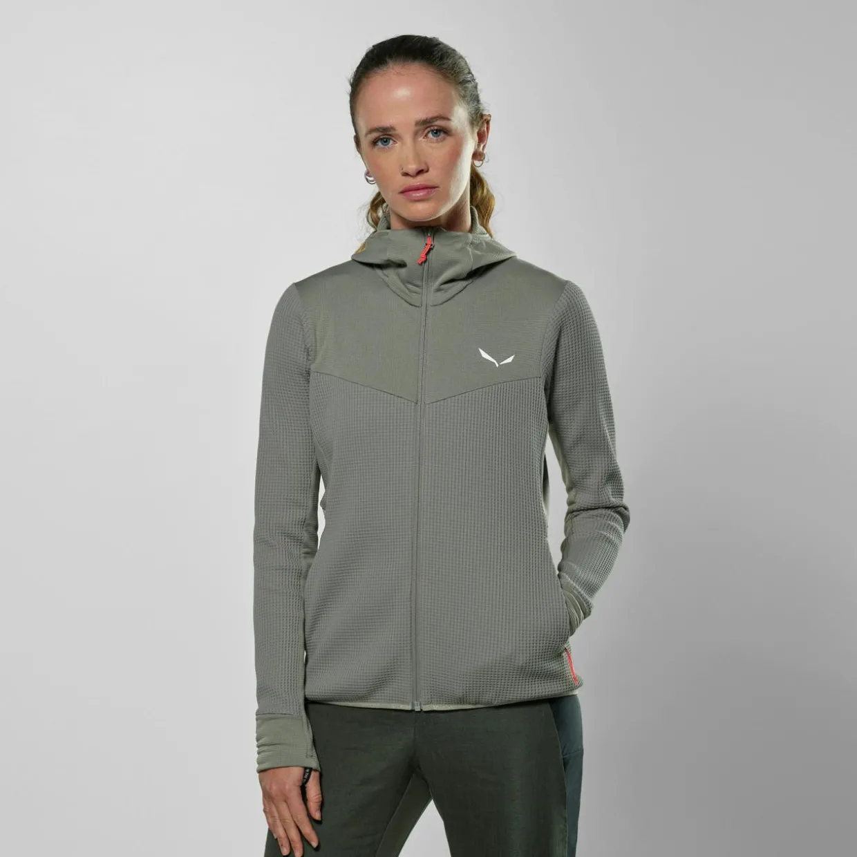 Puez Waffle Hybrid Polarlite Kapuzenjacke Damen