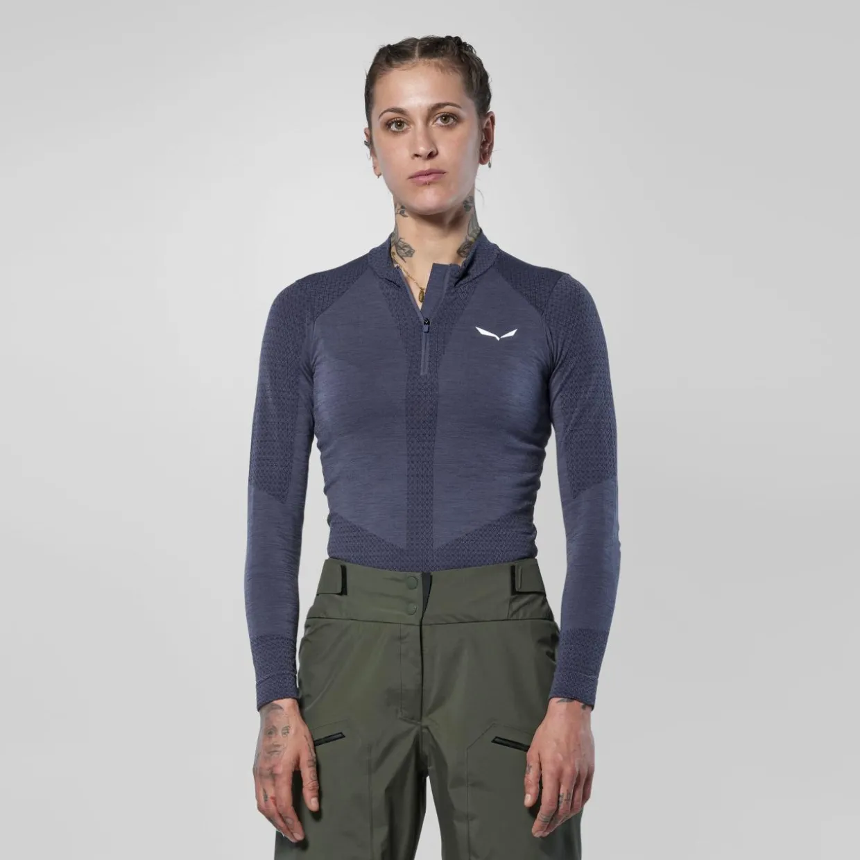Zebru Responsive Half-Zip T-Shirt Damen